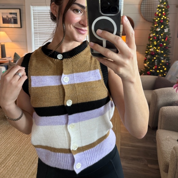 Sleeveless Striped Anthropology Knit - Picture 4 of 6